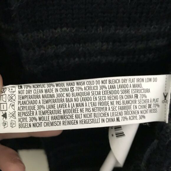 Forever 21 Blue Open Front Cowl Neck Cardigan Sweater - Size Small - Oversized - Picture 4 of 6